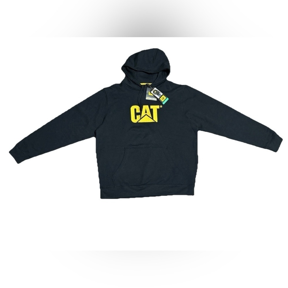 🔥🔥🔥Caterpillar Black Hoodie with Yellow Logo Size: XL🔥🔥🔥